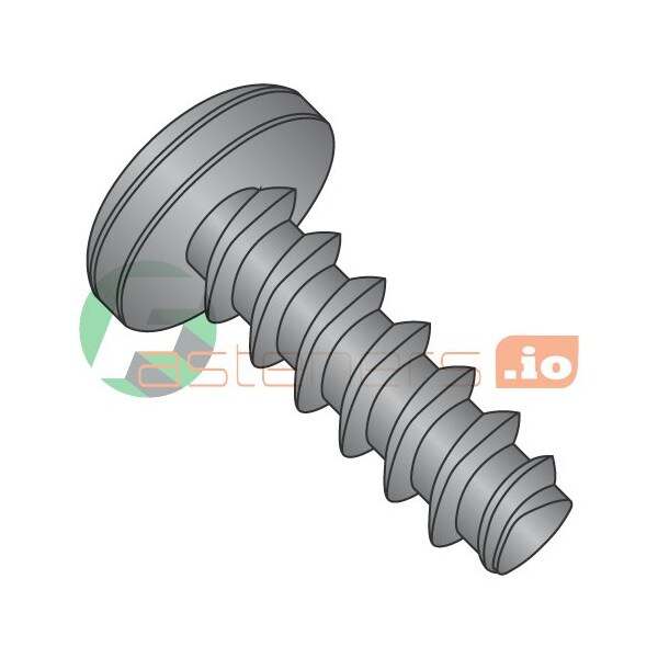 Newport Fasteners Thread Forming Screw, #8 x 1 1/2 in, Black Oxide 18-8 Stainless Steel Pan Head Phillips Drive 498585 - main
